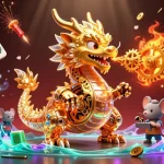 Experience the thrilling world of ea88 with vibrant casino elements featuring a golden dragon.