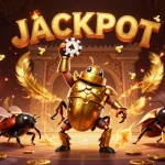Join the action at ml88 com as a hercules beetle lifts a poker chip in a vibrant 3D casino scene!