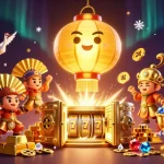 Engage with lc88an's vibrant casino scene featuring golden treasures and dynamic slot elements.