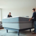Effizienter Wasserbett Umzugsservice mit professionellem Team in modernem Wohnraum.