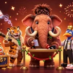 Experience the dynamic world of s8s with a lively casino entrance featuring unique characters and vibrant elements.
