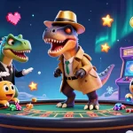 Experience the excitement at QS88 with a velociraptor card counter and a suspicious stegosaurus pit boss at the blackjack table.