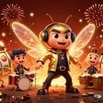 Experience sc88 excitement with the vibrant scene of a cicada rock star and jackpot elements.