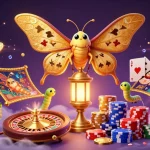 Experience the excitement of ginaste bet with vibrant casino-themed 3D characters and elements.