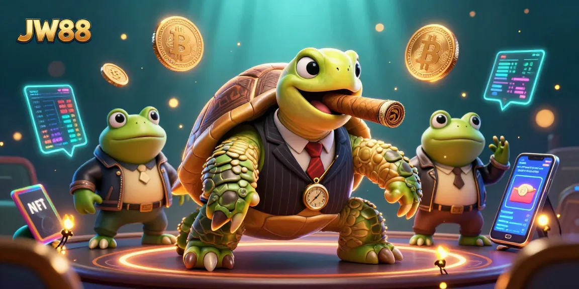 Engage in thrilling gameplay at JW88 with a vibrant 3D casino scene featuring interactive characters and elements.