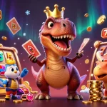 FAFA828: Enjoying slots with dynamic casino themes and charming dinosaur characters.